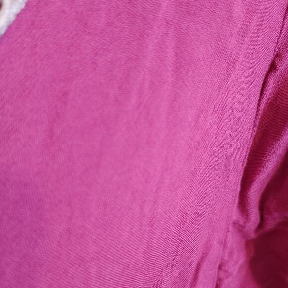 Charming Charlie Size Small Purple Grey Gray Blouse Embroidered Flowy Chic Boho - Picture 8 of 14